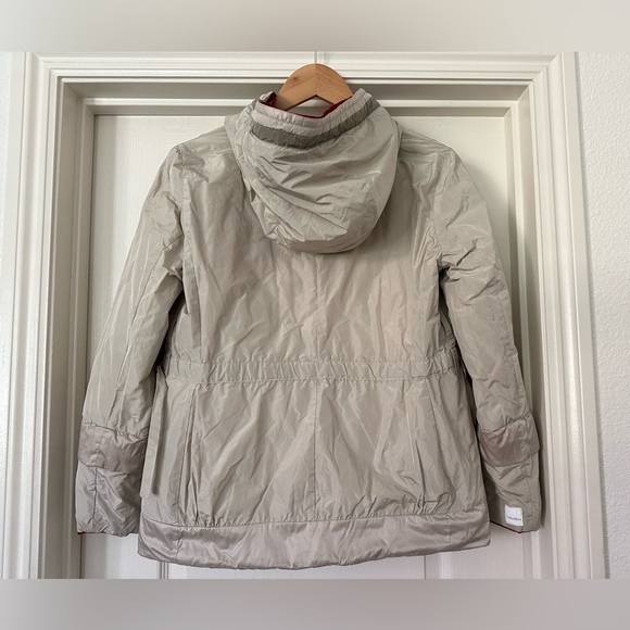 ‘S MAX MARA Reversible Red / Beige Down Hooded Jacket sz 6 Small - Picture 10 of 10